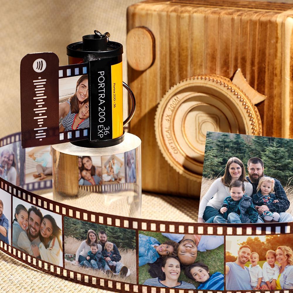 custom spotify code camera roll keychain family gifts