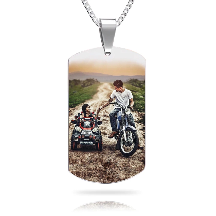 personalized photo necklace sterling silver