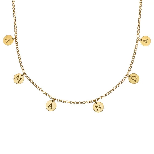 Best 18k gold initial choker necklace