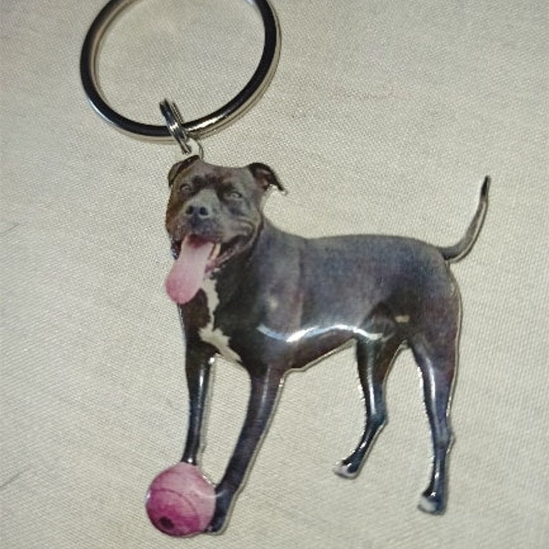 custom dog portrait keychain personalized pet photo keychain