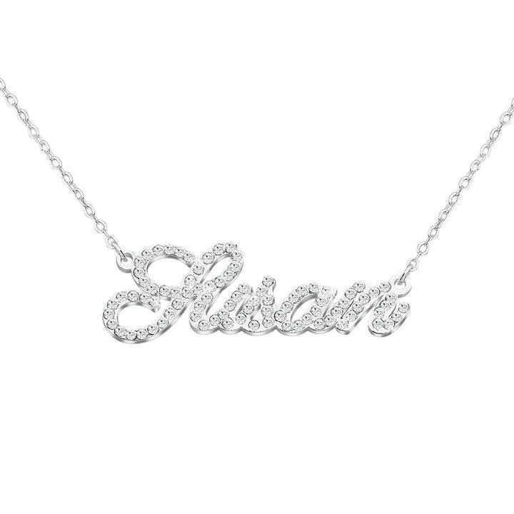 customized sparkling diamond name necklace