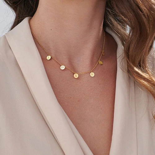 Best 18k gold initial choker necklace