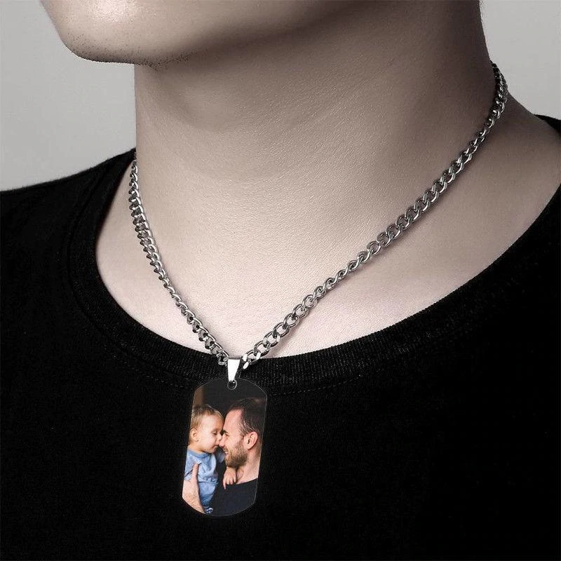personalized photo necklace sterling silver