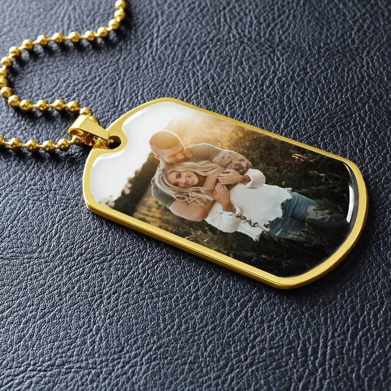 customized dog tag necklace with picture
