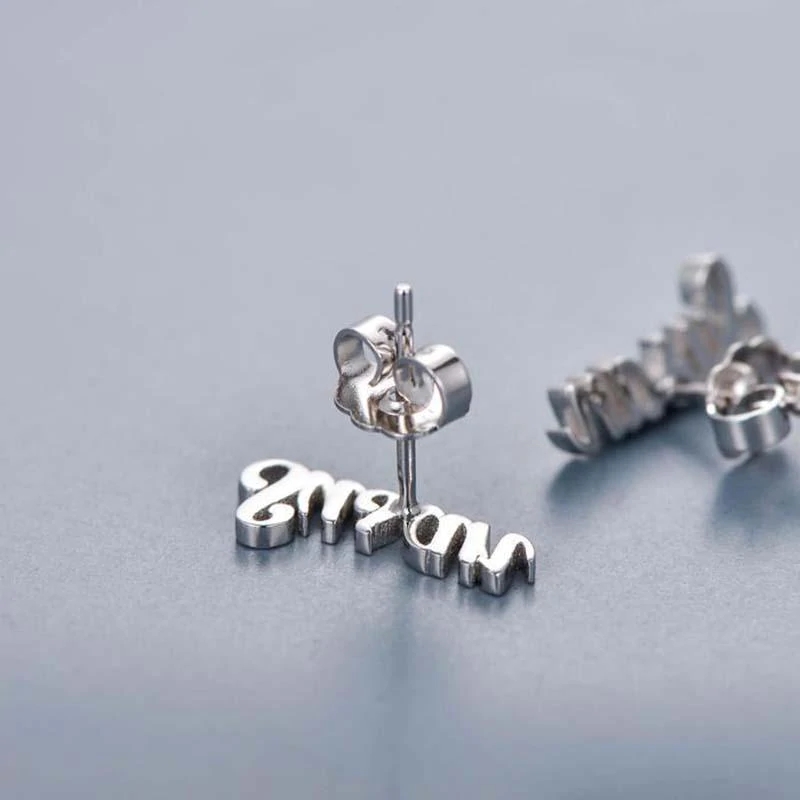 personalized name earrings studs (one pair)