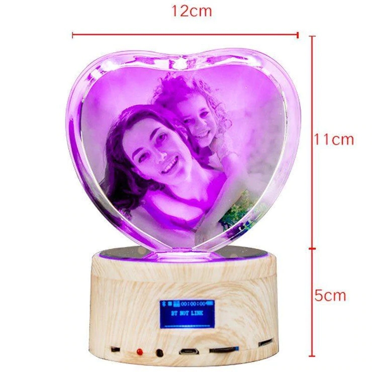heart-shaped personalized colorful music lights