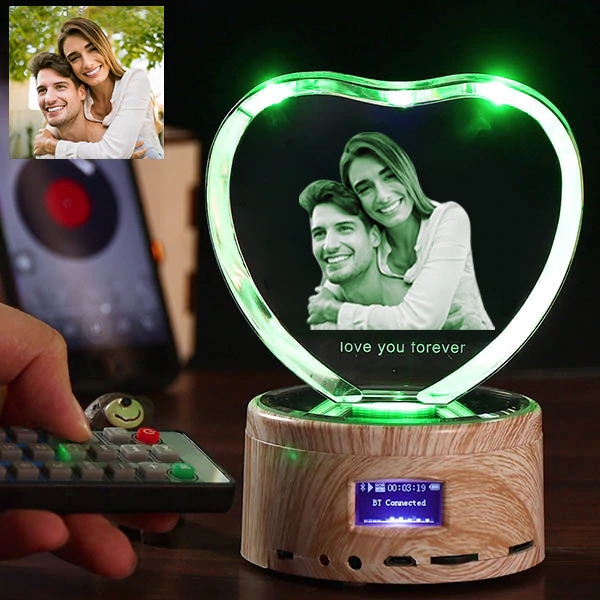 heart-shaped personalized colorful music lights