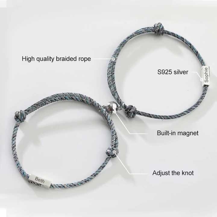 Eternal promise magnetic couple bracelet