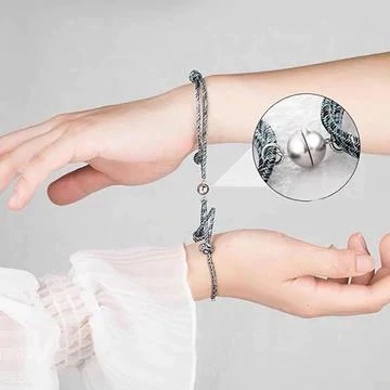 Eternal promise magnetic couple bracelet