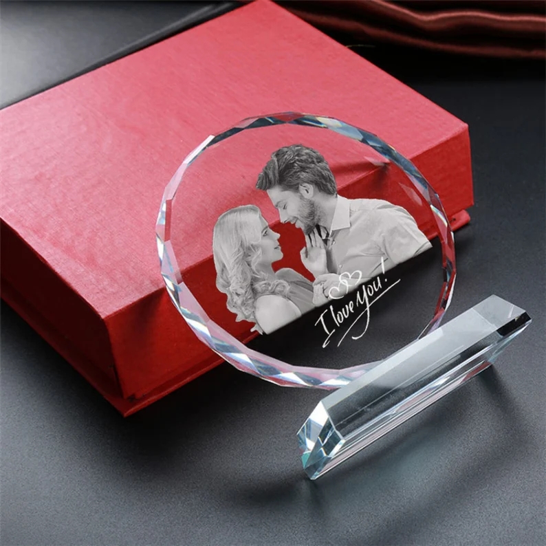 3D crystal personalized engraved picture frames