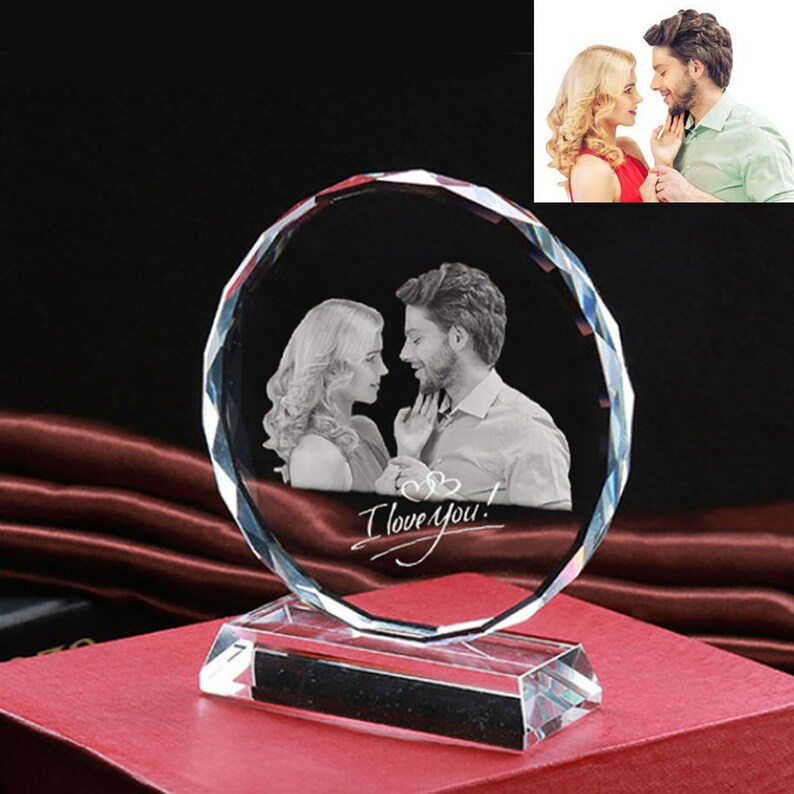 3D crystal personalized engraved picture frames