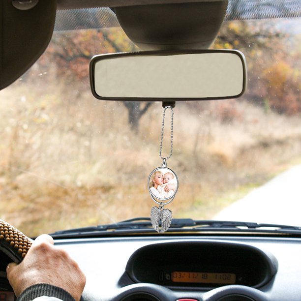 personalized guardian angel car charm