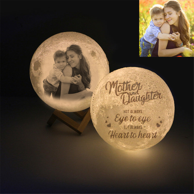 custom 3d photo moon lamp