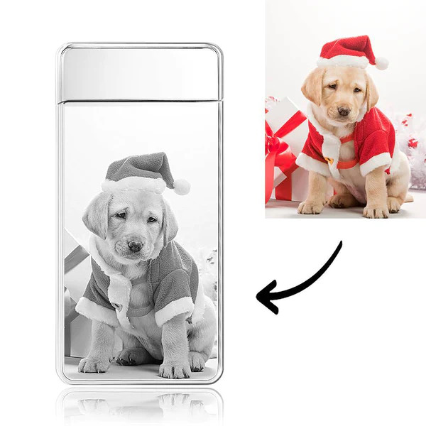 custom dog photo lighter christmas gifts for men