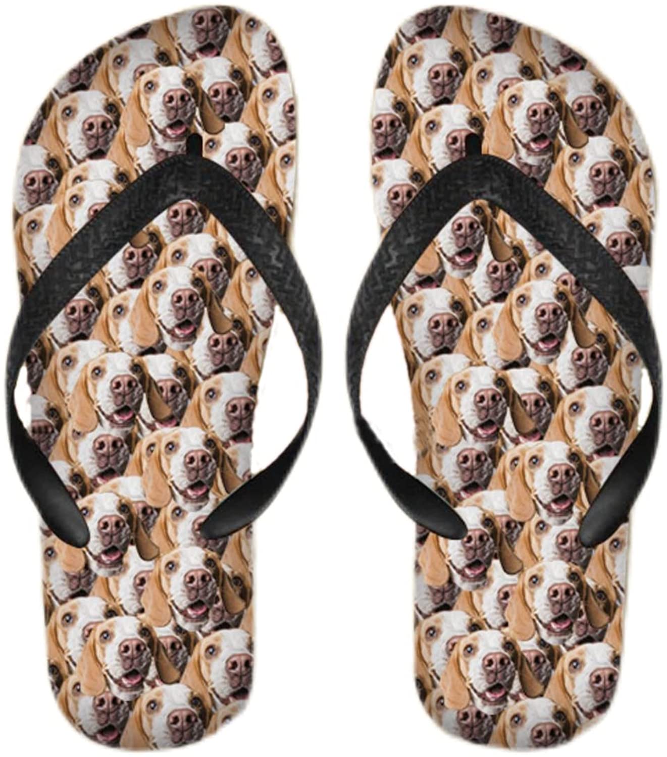 personalized photo flip flops with dog picture