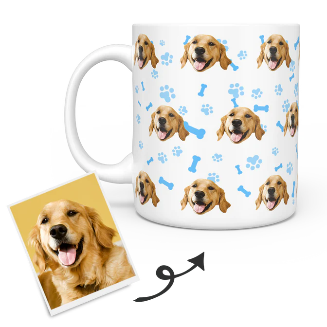 custom dog face mug