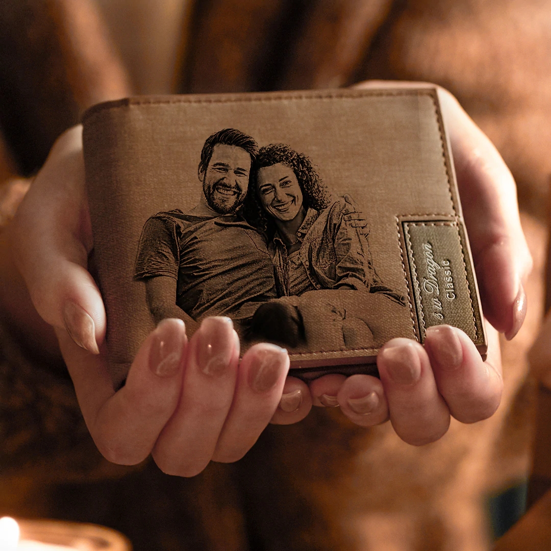 personalized engraved photo wallet