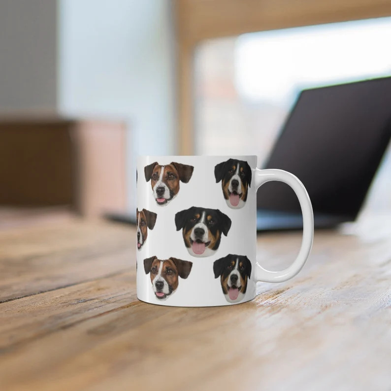 custom dog face coffee mug