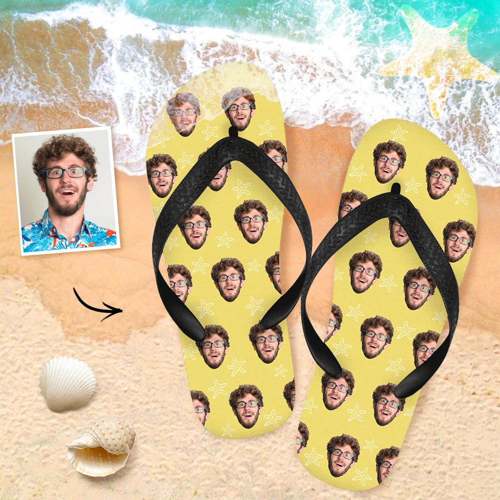personalized Face Flip Flop For Summer 2022