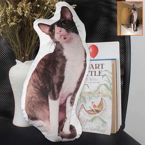 personalized cat shaped pillow