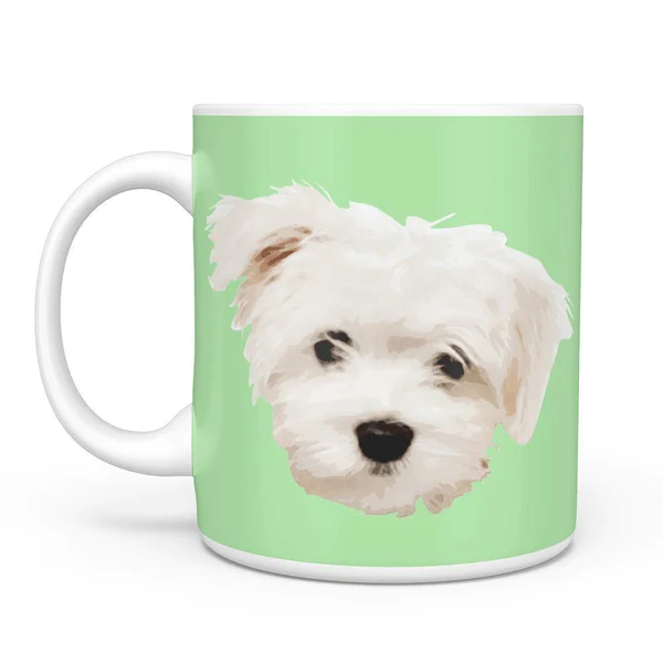 personalized dog portrait mug