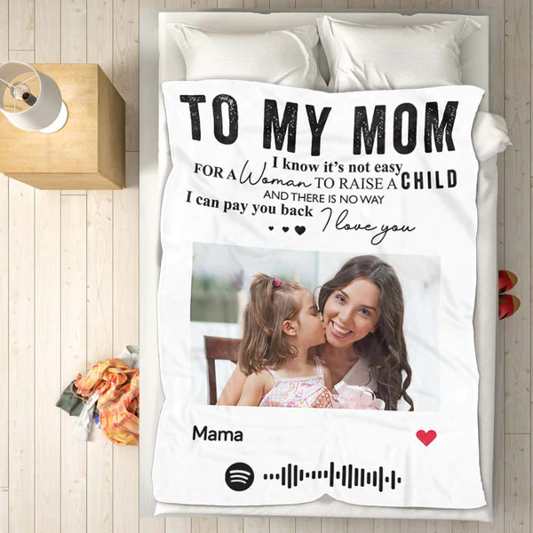 Personalized spotify blanket to my mom