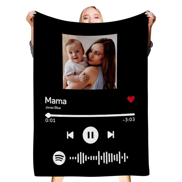 Customized spotify code blanket for baby