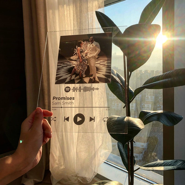 custom glass spotify song plaque