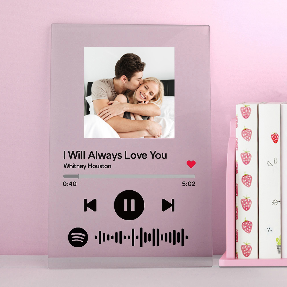 spotify song code plaque with picture