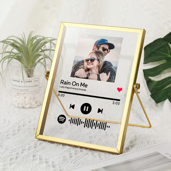 custom spotify plaque with frame