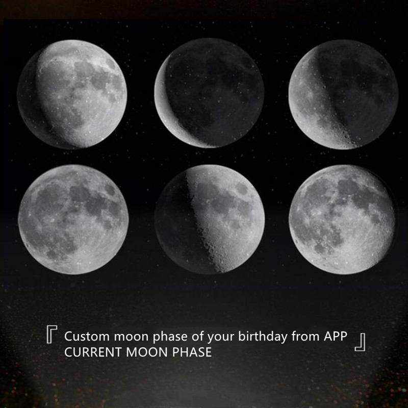 birthday moon phase crystal cube