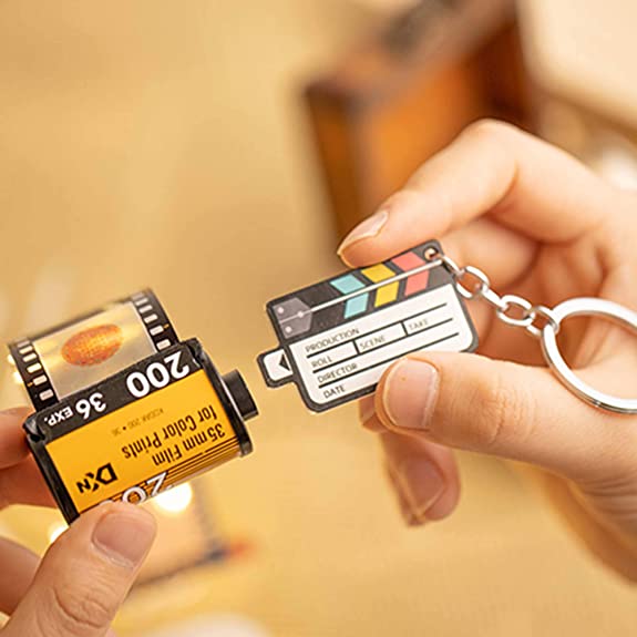 personalized film roll keychain diy