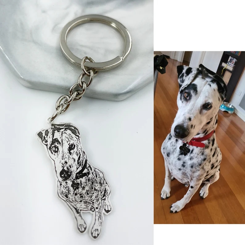 backpack keychain ideas handmade dog Life-Like Keychain