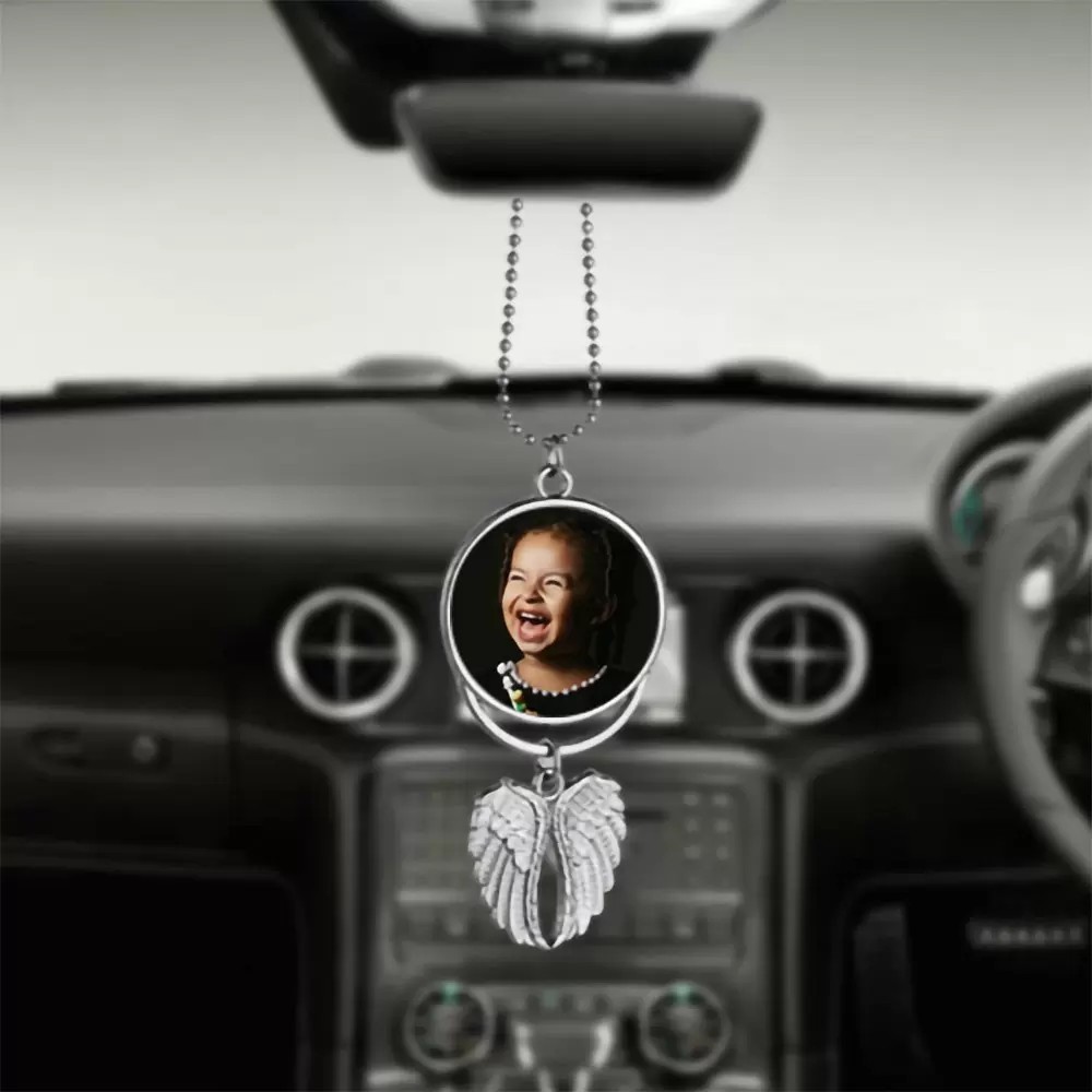 guardian angel rear view mirror charm