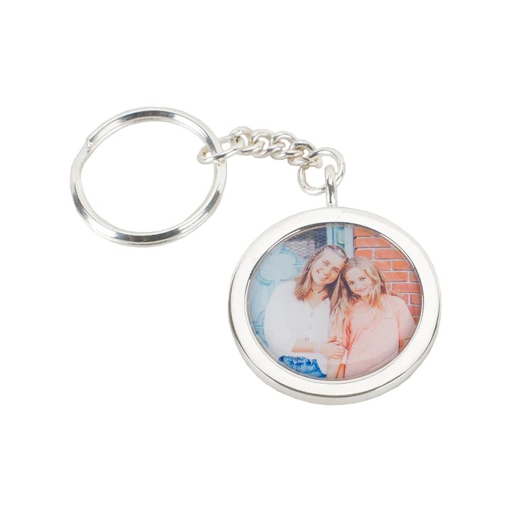 customized double-sided round backpack keychain