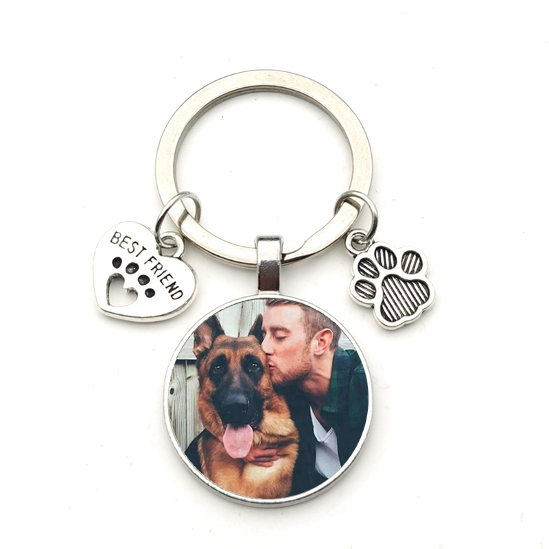 dog memorial keychain with picture