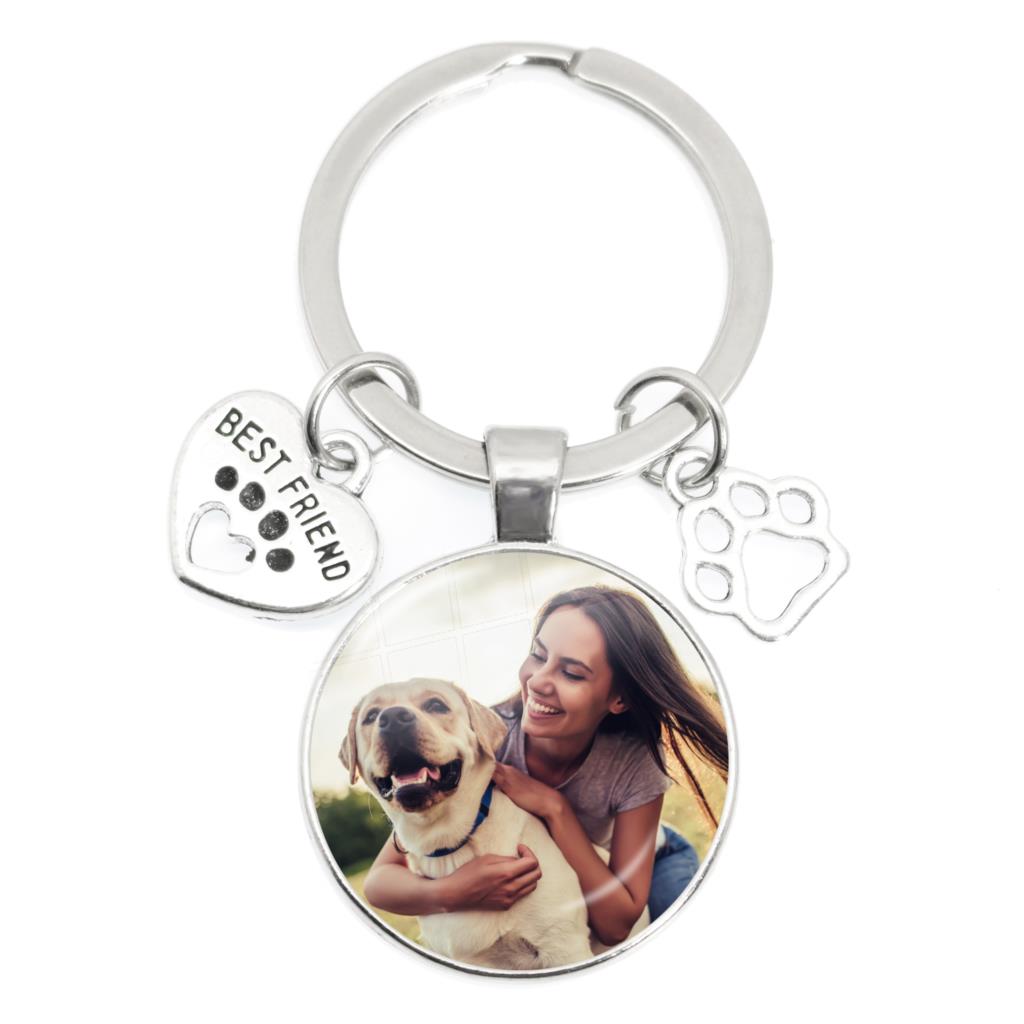 dog memorial keychain with picture