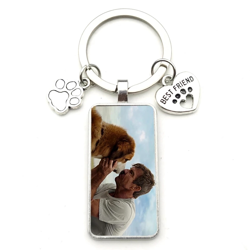 custom diy dog photo keychain with picture