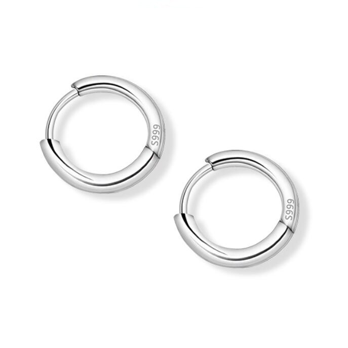 simple 999 sterling silver earrings