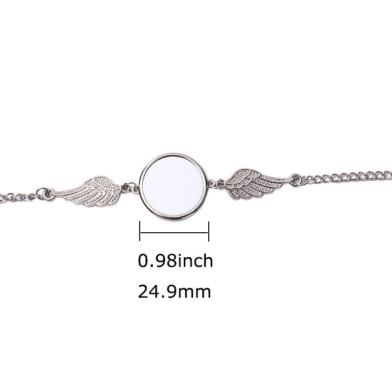 personalized Angel Swing Heart Bracelet with photo